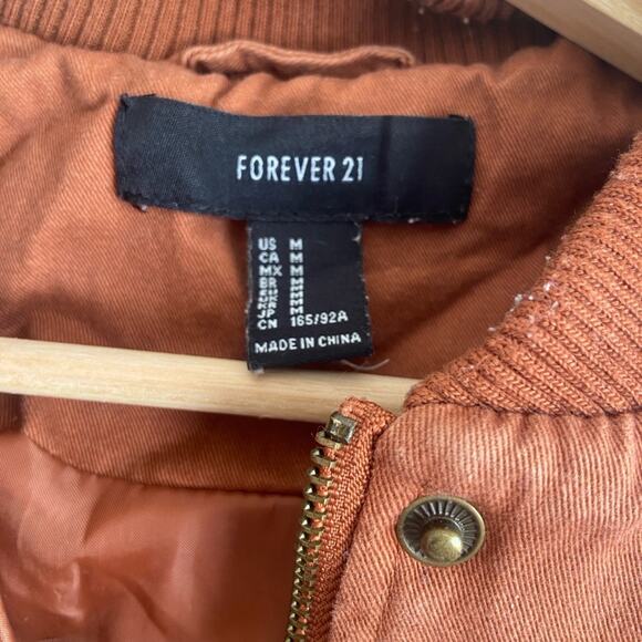 Forever 21 Burnt Orange Hooded Longline Trench Coat - Picture 5 of 8